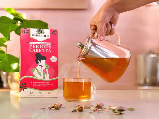 Herbal wellness tea for menstrual comfort and balance